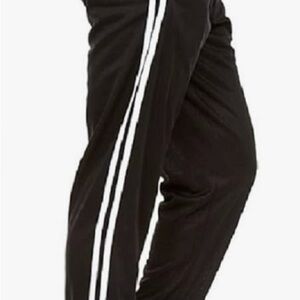 2 PC Mens Jogger’s Black and Black with White Stripes